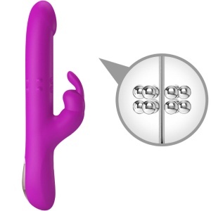 Vibrator Iepure cu Rotație și Împingere Pretty Love Reese Violet – Multi-Funcții, Impermeabil, USB - Img 4