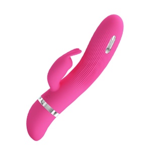 Vibrator Iepure cu Stimulare Flirtation – 7 Vibrații, Funcție Șoc, Silicon Moale - Img 2