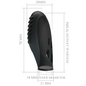 Vibrator pentru deget din silicon negru - Img 5