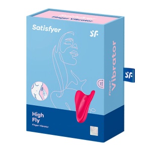 Vibrator pentru deget High Fly Fucsia, stimulator cu aripi și două motoare - Img 2