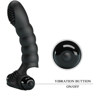 Vibrator pentru deget Pretty Love Alexander din silicon, 10 moduri de vibrație, Negru - Img 3