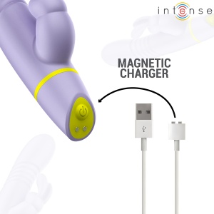 Vibrator Rabbit cu Mișcare de Împingere (Puls, 5 Vibrații, Silicon Ultra-Moale, USB Magnetic) - Img 2