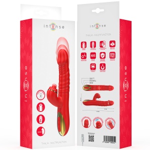 Vibrator Thalia cu Împingere, Atingere și Vibrații, Roșu - Img 8