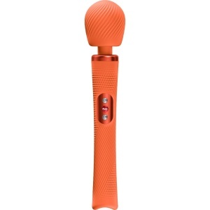 Vibrator Wand Vim Portocaliu – Baghetă de Masaj Ușoară și Silențiosă (5 Viteze, 3 Vibrații, USB-C, IPX6)