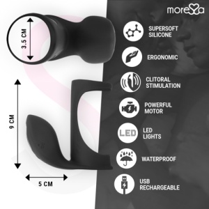 Inel Vibrator MORESSA Brandon cu Capac – Stimulator Clitoridian, Reîncărcabil USB - Img 3