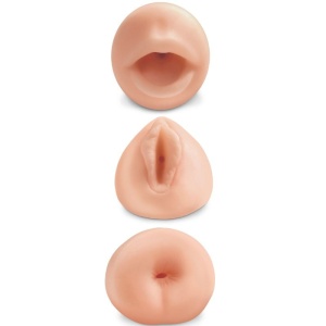 Kit cu 3 masturbatoare masculine – (Gură, Vagin, Anus) - Img 2