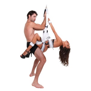 Leagăn Erotic de Bondage Fantasy Fetish cu Inele D, Cătușe și Suporturi Căptușite – Sex Fără Efort și Poziții Nelimitate - Img 4