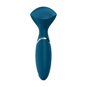 Mini Baghetă Masaj Satisfyer Mini Wand-er Albastru – 12 Vibrații, Impermeabil IPX7, USB - Img 5