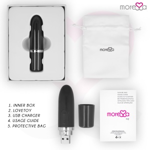 Mini Vibrator de Călătorie Negru, Reîncărcabil și Rezistent la Apă