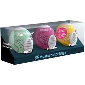 Satisfyer - Set 3 ouă masturbatoare Riffle, Bubble & Fierce - Img 2