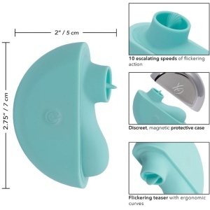Stimulator Clitoridian și Corp Ovation Rave – Verde Acvatic, 10 Viteze, IPX7, Încărcare Magnetică USB - Img 2