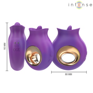 Stimulator Reîncărcabil cu 9 Vibrații și 9 Oscilații - INTENSE TULI Mov - Img 2