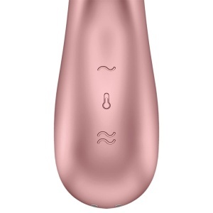 Vibrator cu Funcție de Încălzire și Control prin Aplicație Satisfyer Hot Lover Roz și Bej – 2 Motoare, IPX7, Garanție 15 Ani - Img 3
