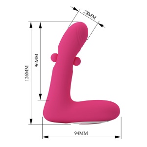 Vibrator din Silicon Pretty Love Duden Roz – 12 Moduri de Vibrație și 3 Trepte de Balansare - Img 10