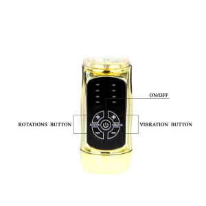 Vibrator Rotativ Tip Iepuraș Rabbit Gold Prince – Stimulare Duală cu Bile Metalice - Img 6