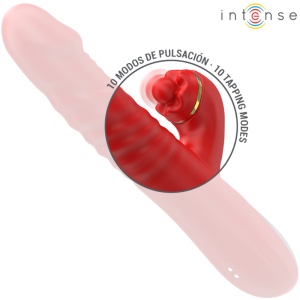 Vibrator Thalia cu Împingere, Atingere și Vibrații, Roșu - Img 5