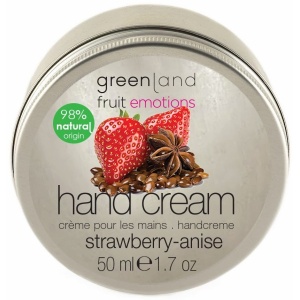 Cremă mâini cu căpșuni și anason Greenland cutie 50 ml