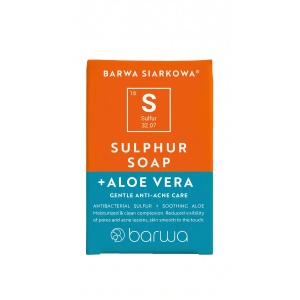 Sapun ingrijire anti-acnee cu sulf si aloe vera Barwa Cosmetics 100 g