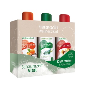 Set cadou revitalizant cu spuma Schaumzeit Vital Herbacin 3 x 500 ml