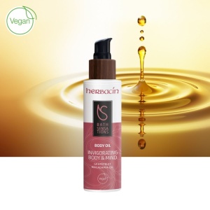 Ulei de corp revigorant Body & Mind cu grapefruit si ulei de macadamia, Herbacin, 75 ml