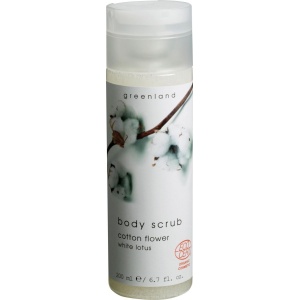 Exfoliant corp cu floare de bumbac și lotus Greenland 200 ml