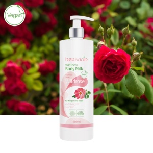 Lapte pentru corp cu trandafir salbatic, Herbacin, 500 ml