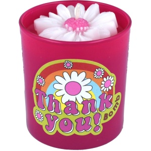 Lumanare parfumata in vas de sticla Thank You Flower Bomb Cosmetics