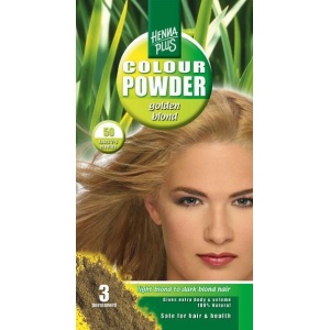 Pudra de hena, Colour Powder Golden blond 50, Hennaplus, 100 gr