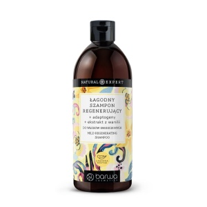 Sampon regenerant Natural Expert cu adaptogeni si extract de vanilie, Barwa Cosmetics, 480 ml