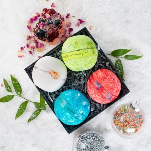 Set cadou 4 bile baie, Sparkling Touch, Organique