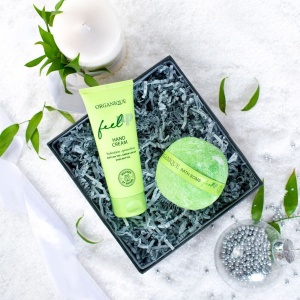 Set cadou Perfect Match, crema de maini si bila de baie, Organique