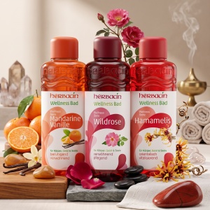 Set cadou rasfat cu spuma Schaumzeit Genuss Herbacin 3 x 500 ml - Img 3