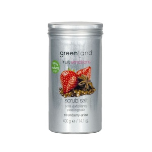 Sare exfoliantă cu căpșuni și anason Greenland 400 g