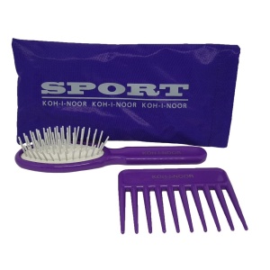 Set cadou pieptene mic si perie mov, Koh-I-Noor, 4223C