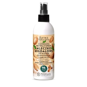 Spray balsam reconstructiv pentru par deteriorat, cu lapte de migdale, Barwa Cosmetics, 200 ml