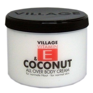 Crema corp cu vitamina E si Cocos, Village Cosmetics, 500 ml