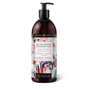Gel de duș cu flori albe și extract de măsline Natural Expert Barwa Cosmetics 480 ml