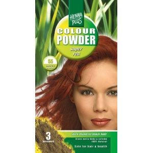 Pudra de hena, Colour Powder Super Red 55, Hennaplus, 100 gr