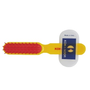 Perie galben-rosu cu peri cilindrici din plastic rezistenti la foen, Koh-I-Noor, 8114K