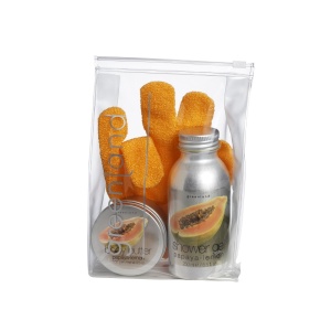 Set cadou mic papaya-lămâie cu mănușă Greenland