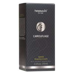 Crema ras rapida, pentru barbati, Camouflage, Herbacin, 75 ml