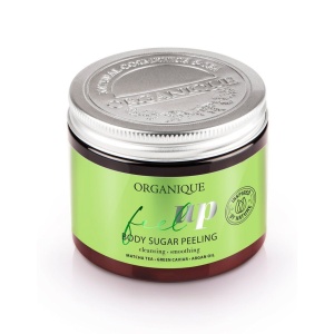 Exfoliant corp Feel Up cu ceai Matcha și caviar verde Organique 200 ml
