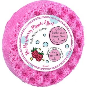 Sapun cu burete pentru masaj Raspberry Ripple Effect, Bomb Cosmetics