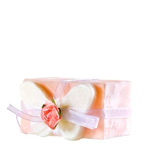 Sapun decorativ fluture roz si glicerina, Organique, 100 gr