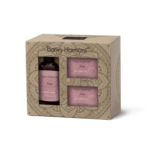 Set cadou cu trandafiri balsam de măini și 2 săpunuri Barwa Cosmetics