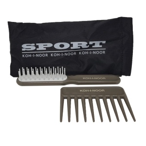 Set cadou pieptene si perie mica gri, Koh-I-Noor, 4222S