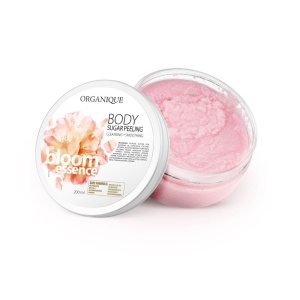 Exfoliant corp Bloom Essence cu floare de cireș și nufăr Organique 200 ml