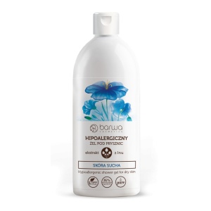 Gel de duș hipoalergenic cu extract de in pentru pielea uscată Barwa Cosmetics 400 ml