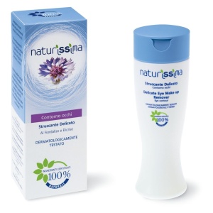 Lapte demachiant delicat pentru ochi, cu albastrele, Naturissima, 150 ml