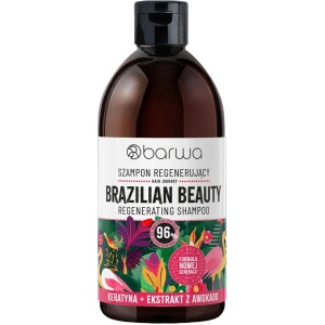 Sampon regenerant BRAZILIAN BEAUTY cu keratina si extract de avocado, Barwa Cosmetics, 380 ml